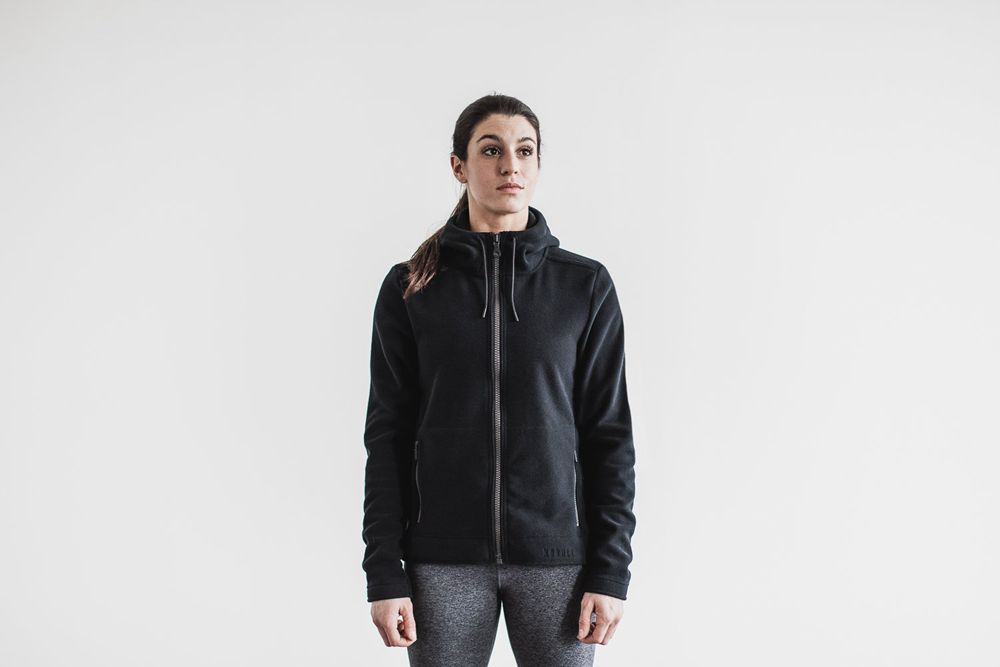 NOBULL Arctic Zip-Up Ceketler Bayan - Siyah - Turkiye (LWA-632190)